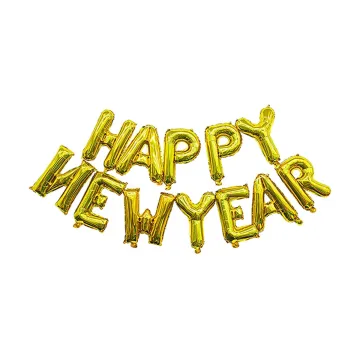 Ballon Gonflable Happy New Year Gold