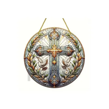Photo sur cadre cercle Croix