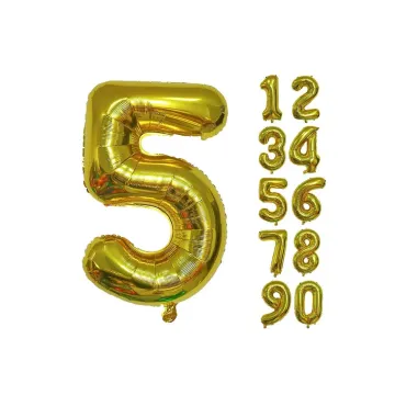 Number 5 Foil Balloon