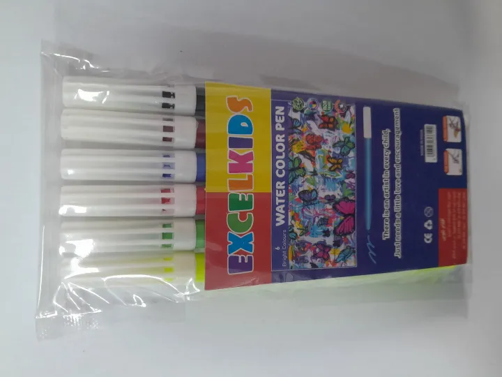 6 BRIGHT COLORS FELT TIP