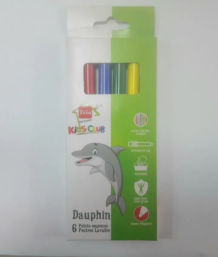 قلم دولفين فيلت 6 رؤوس متوسطة