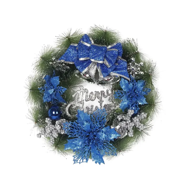 Couronne de Noël bleu