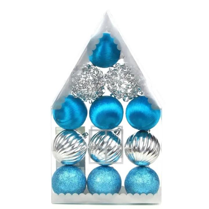 Boule de Noel Bleu Blanc