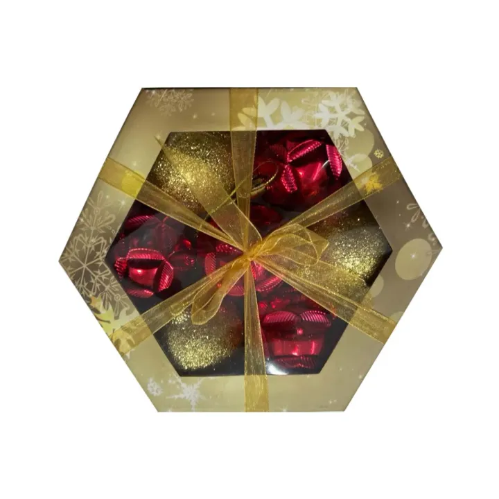 Boule de Noel Or Rouge